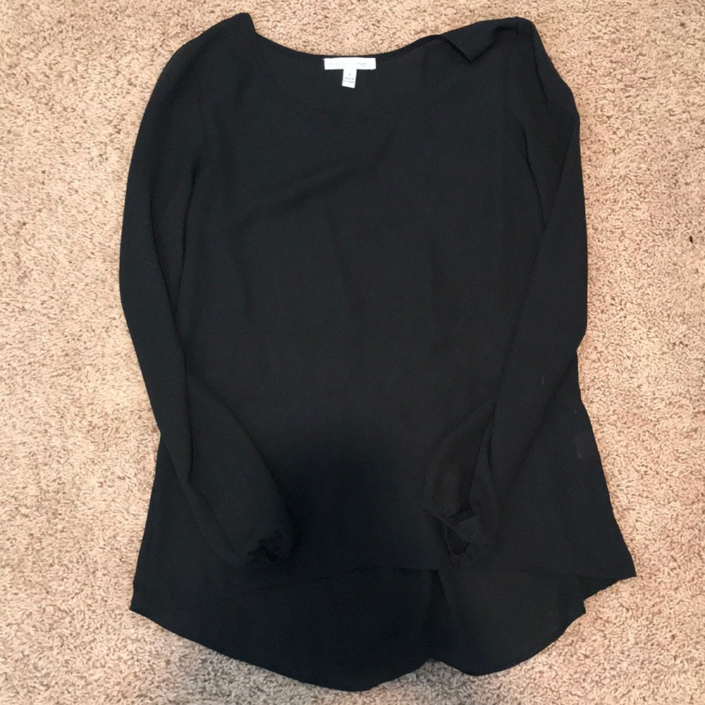 Black blouse with cut out back design